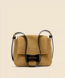 Dull Polish Genuine Leather Shoulder Messenger Bag