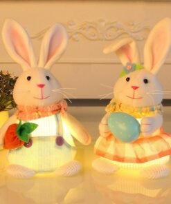 Easter Cartoon Cute Newspaper Egg Radish Luminous Rabbit Tabletop Decoration