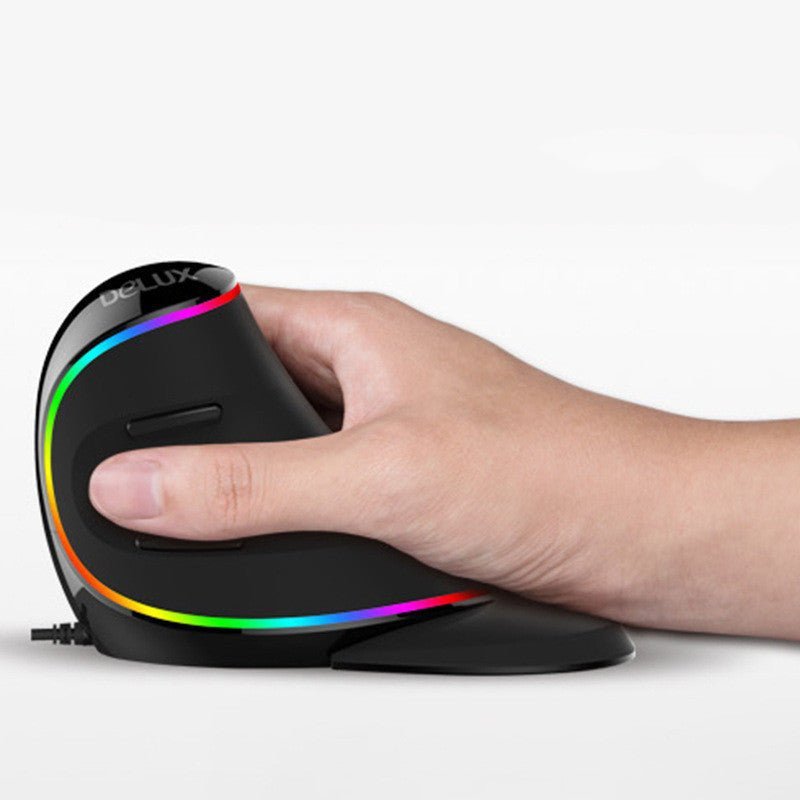 Ergonomics Vertical Gaming Mouse 6 Buttons Wired Wireless Right Hand Mice for PC Laptop Computer - الصورة 6