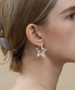 European And American Geometric Exaggerated Brass Earrings Five-pointed Star