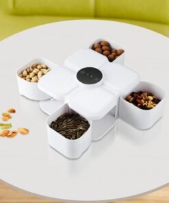 Exquisite Smart Candy Box White Dried Fruit Box Separated Smart Candy Box