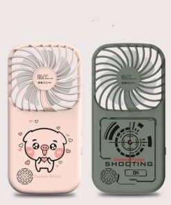 Gaming Mini Videogames Machine Player Mini Summer Handheld Fan Personal Games Console Fan for Office Outdoor Travel