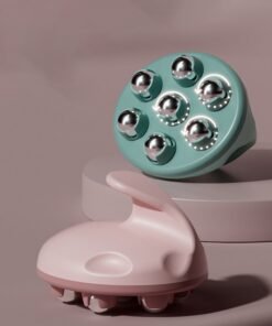 Hand Roller Massager For Cellulite Massage, Deep Tissue Massage Ball For Back, Neck, Foot, Shoulder, Thighs Pain Relief, Massage Gloves For Hands With 7 360-degree Metal Roller