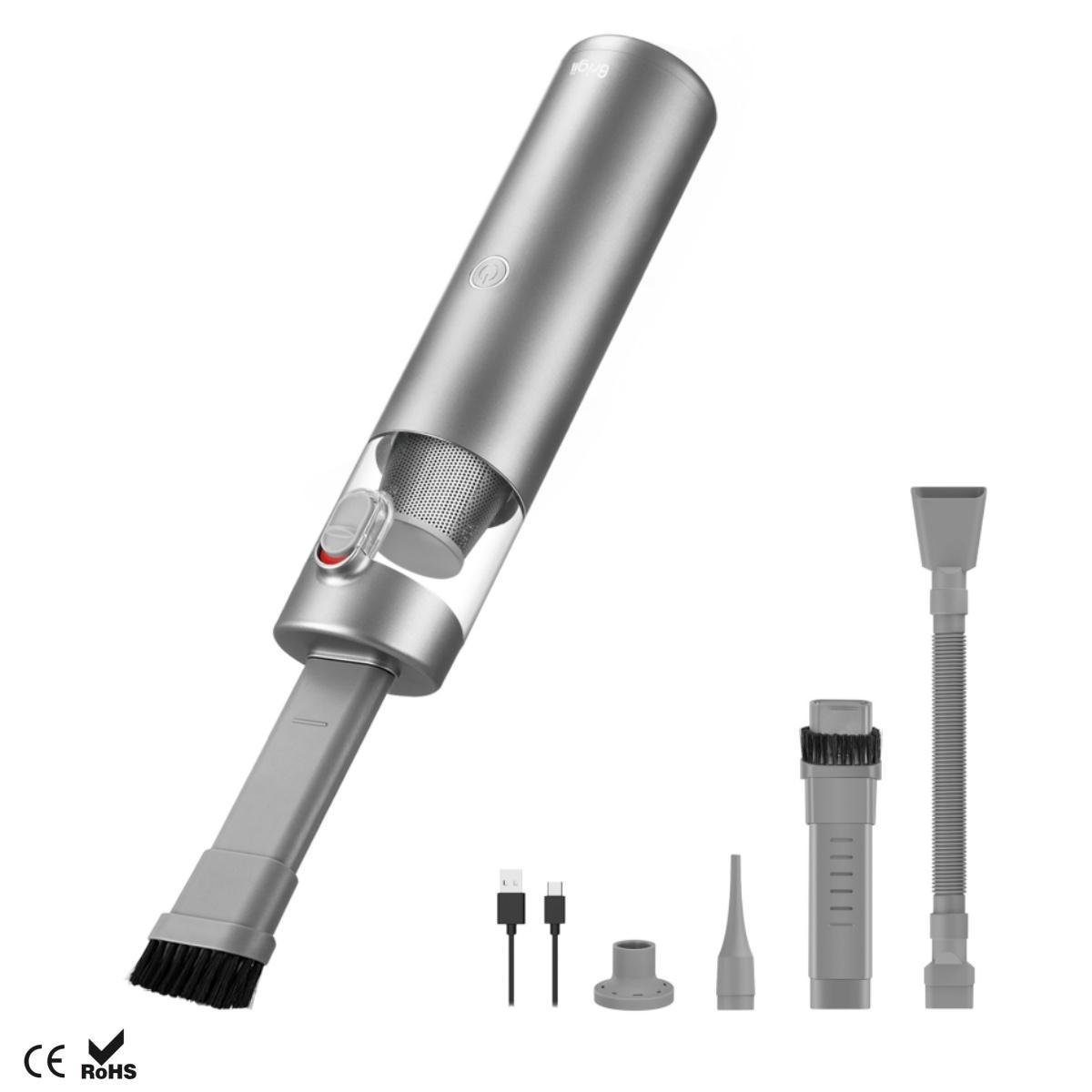 Handheld Vacuum & Air Duster & 3 In 1,Brigii Crevice Vacuum,Cordless Mini Vacuum,3 Kinds Of Crevice Nozzles,Lightweight 1lbs,USB Rechargeable-M1 - الصورة 4