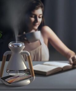Humidifier USB Wireless Charging Desktop Ultrasonic Spray Aroma Diffuser Rotatable Home Office Mute Air Purifier