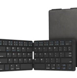 Leather Surface Wireless Mini Bluetooth Folding Keyboard Laptop Tablet Phone Keyboard