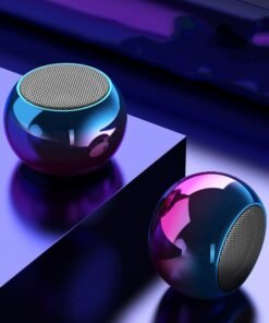 M3 Colorful Wireless Speakers 3D Mini Electroplating Round Steel Cannon Blue tooth Speaker Radio Support U Disk Subwoofer