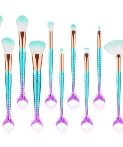 Mermaid Shaped Makeup Brushes