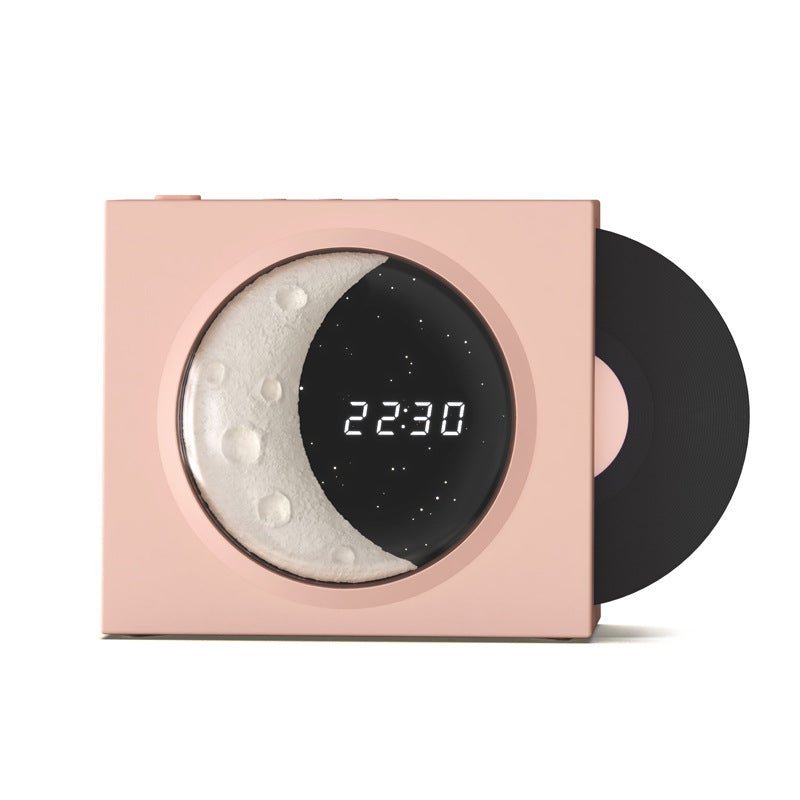 Moon Clock Bluetooth Speaker Vinyl Nostalgic Feelings High Volume Small Speaker - الصورة 5