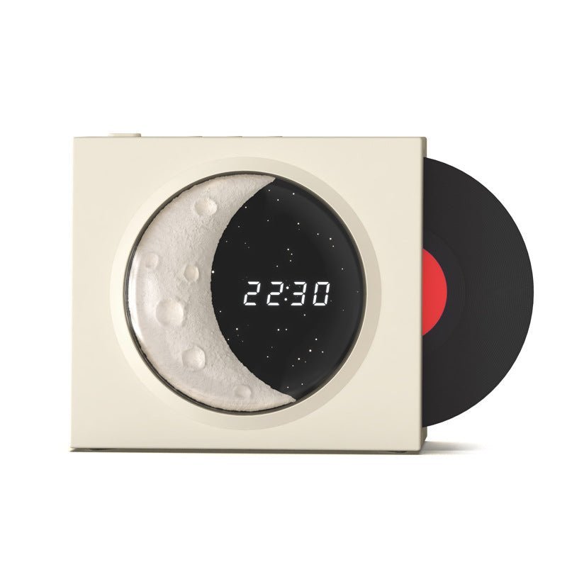 Moon Clock Bluetooth Speaker Vinyl Nostalgic Feelings High Volume Small Speaker - الصورة 4