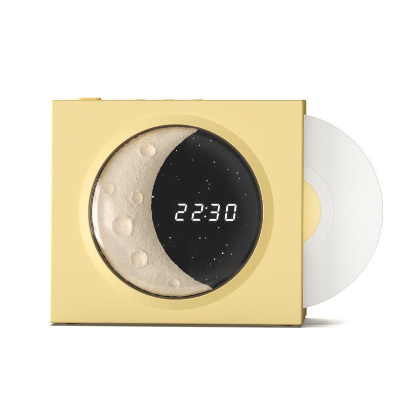 Moon Clock Bluetooth Speaker Vinyl Nostalgic Feelings High Volume Small Speaker - الصورة 2