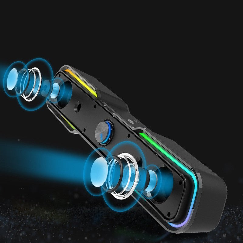 Multimedia Wired Rgb Luminous Subwoofer Computer Notebook Mobile Phone Audio Box - الصورة 2