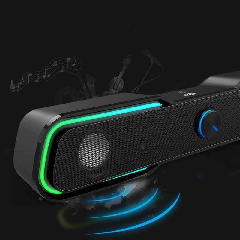 Multimedia Wired Rgb Luminous Subwoofer Computer Notebook Mobile Phone Audio Box - الصورة 5