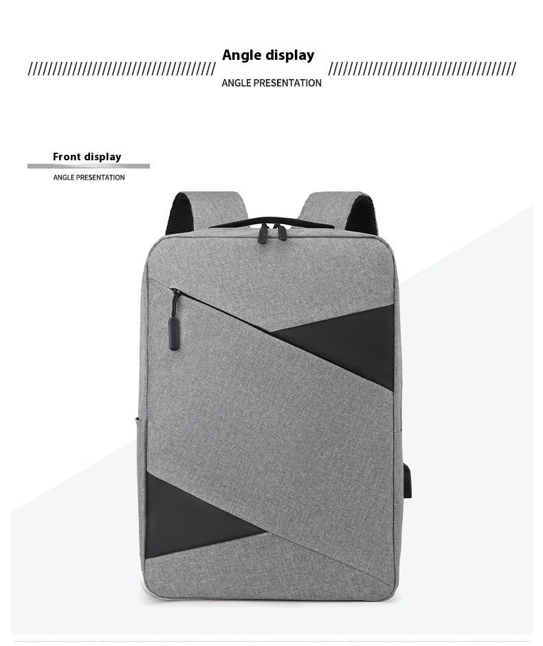 New Business Commute Business Trip Computer Backpack Men's Three-piece Set - الصورة 4