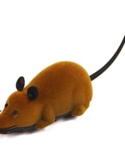 New Flocking Electric Remote Control Simulation Funny Cat Mouse Color Box Packaging Cat Toy Pet Supplies Self-Contained Battery