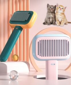 New Pet Cat Dog Hair Brush Hair Massage Comb Open-Knot Brush Grooming Cleaning Tool Stainless Steel Comb