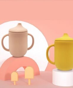 New Product Silicone Baby Drinking Cup With Straw Leak-Proof And Drop-Proof