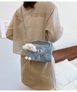 Niche Korean Style Box Elegant Texture Chain Handbag Shoulder Messenger Bag