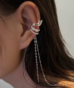 No Pierced Long Elf Ear Clip Chain Ear Bone Earrings
