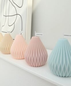 Nordic Style Geometric Lines Pear Shaped Aromatherapy Candles