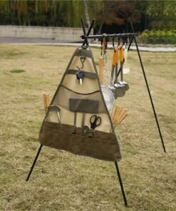 Outdoor Camping Tableware Spatula Spoon Hanging Cookware Foldable Tableware Bag