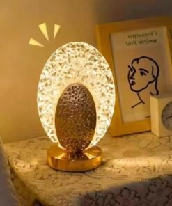 Oval Crystal LED Table Lamp