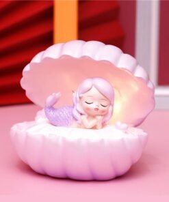 Pearlescent Mermaid Star Lamp Ins Girl Dream Shell Lamp Fairy Decoration Night Light Resin Crafts