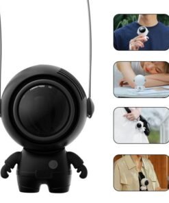 Personal Neck Fans USB Rechargeable Astronaut Small Fan Handheld Hanging Neck Creative Bladeless Mini Fan Easy To Use