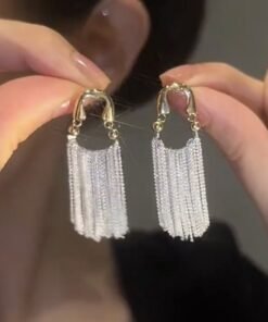 Personalized High-grade Temperament Curved Tassel Earrings