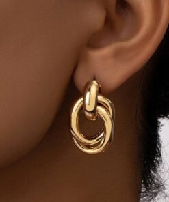 Personalized Simple Metal Punk Geometric Earrings