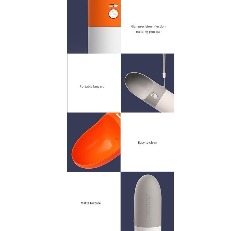 Pet Drinking Cup Pet Water Bottle Convenient Easy To Use Splash-Proof Splash-Proof One-Key Lock ABS Standard - الصورة 3