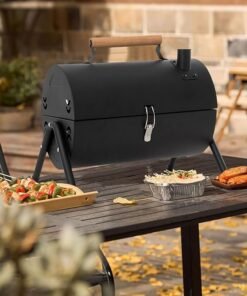 Portable Iron BBQ Grill With Hob © Ⓢ