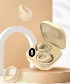 Private LED Digital Display Earclip Bluetooth Earphones