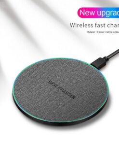 Qi Standard Ultra-Thin Fabric Aluminum Alloy Fast Charge Wireless Charger 15W Fast Charge Fast Charger Disc Wireless Charger