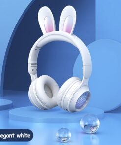 Rabbit Ear Headphones Wireless Luminous Extendable Wheat Headphones