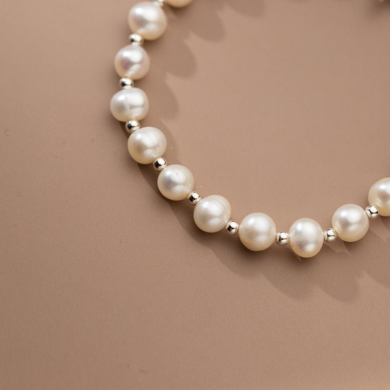 Silver Love Pearl Light Bead Bracelet Heart-shaped - الصورة 5