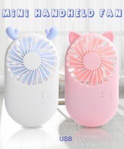 Summer 1pc Cute Portable Mini Fan Handheld USB Chargeable Desktop Fans 3 Mode Adjustable Summer Cooler For Outdoor Travel Office