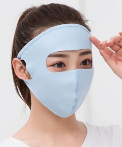 Summer Ice Silk Breathable Mask female Sunscreen Full Face Mask