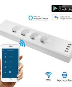 Tuya Smart Power Strip Tuya Smart Remote APP Sub-control European Smart Wiring Board Supports Alexa Voice