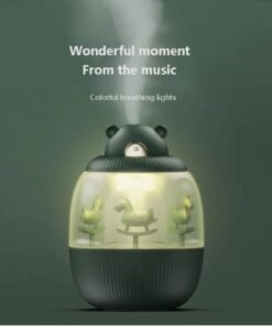 USB Rechargable Cool Mist Humidifier Creative Carousel Humidifier For Living Room Bedroom Office Electric Air Humidifier