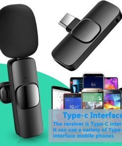Wireless Lavalier Lapel Microphone For IPhone IPad Professional Wireless Clip Mic - Cordless Omnidirectional Condenser Recording Mic For Interview Video Podcast Vlog YouTube